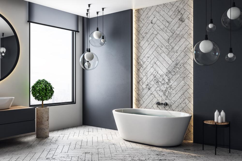 Salle de bain clé en main grise